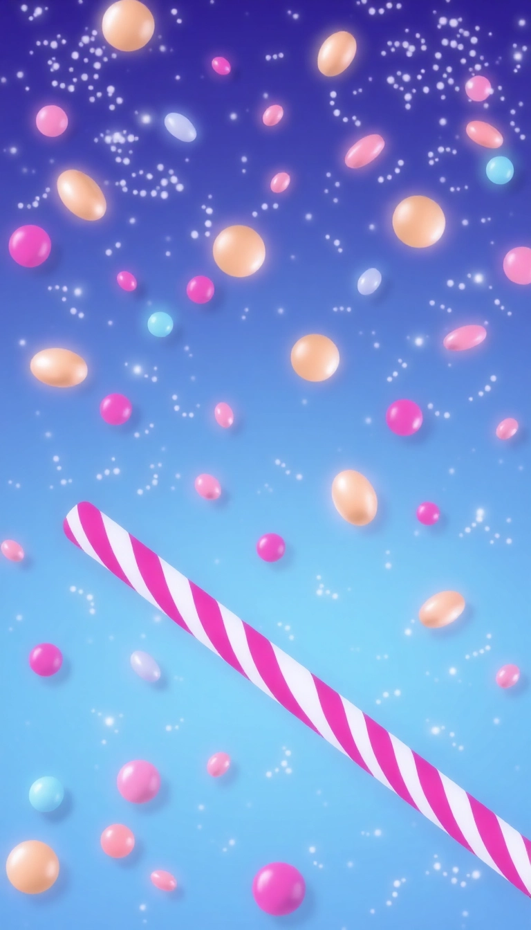 HD iPhone AI Mixed Candies Close Up Sophisticated Background